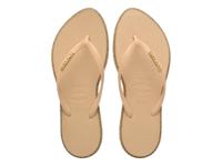 Havaianas Slim Point Glitter dark brown golde Beige maat 3738