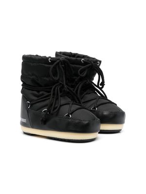 Moon Boot Kids bottines matelassées à lacets - Noir