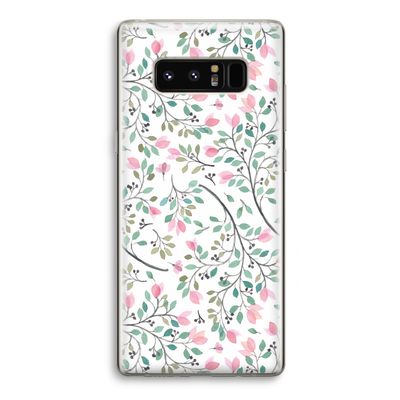 Sierlijke bloemen: Samsung Galaxy Note 8 Transparant Hoesje