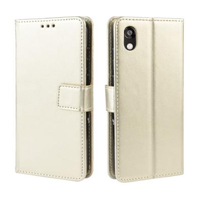 Retro Crazy Horse textuur horizontale Flip lederen case voor Huawei Honor 8S met houder & kaartsleuven & fotolijstjes (goud)