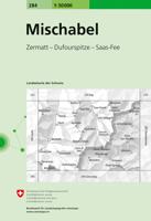 Wandelkaart - Topografische kaart 284 Mischabel | Swisstopo