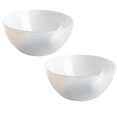 Plasticforte Serveerschaal - 2x - saladeschaal - D23 x H9.5 cm - kunststof - transparant - 2900 ml