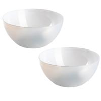 Plasticforte Serveerschaal - 2x - saladeschaal - D23 x H9.5 cm - kunststof - transparant - 2900 ml