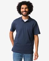 HEMA Herenpolo Jack slub donkerblauw (donkerblauw)