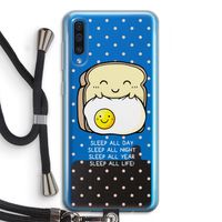Sleep All Day: Samsung Galaxy A50 Transparant Hoesje met koord