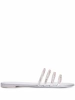 Giuseppe Zanotti claquettes Iride à ornements en cristal - Argent