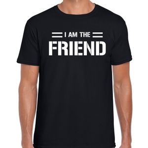 I am the friend zwart fun t-shirt voor heren