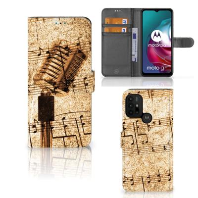 Motorola Moto G10 | G20 | G30 | Telefoonhoesje met foto | Bladmuziek | Portemonnee hoesje