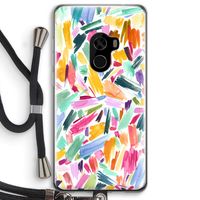 Watercolor Brushstrokes: Xiaomi Mi Mix 2 Transparant Hoesje met koord