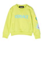 Versace Kids sweat à logo imprimé - Vert