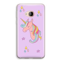 Roze eenhoorn: HTC U Play Transparant Hoesje