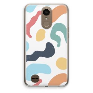 Memphis Shapes Blue: LG K10 (2017) Transparant Hoesje
