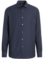 Zegna chemise Cashco en coton mélangé - Bleu - thumbnail