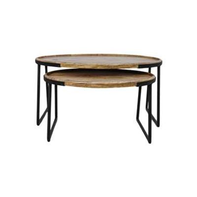 HSM Collection salontafel Paulson (2 stuks) - naturel/zwart