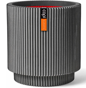 Vaas cylinder groove nl antraciet II - Capi europe