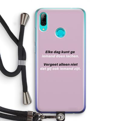 gij zijt ook iemand: Huawei P Smart (2019) Transparant Hoesje met koord