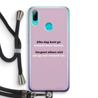 gij zijt ook iemand: Huawei P Smart (2019) Transparant Hoesje met koord