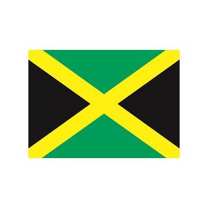 20x Stickertjes Jamaica vlag 10 cm   -
