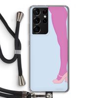 Pink panty: Samsung Galaxy S21 Ultra Transparant Hoesje met koord