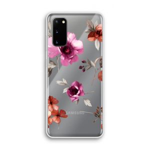 Geschilderde bloemen: Samsung Galaxy S20 Transparant Hoesje
