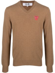 Comme Des Garçons Play sweat en maille fine à patch logo - Tons neutres