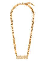 Moschino logo-lettering chain necklace - Or