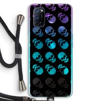 Musketon Skulls: Oppo A92 Transparant Hoesje met koord