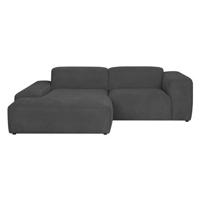 by fonQ Wonder 3-zitshoekbank met Chaise Longue Links - Rib