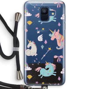 Fantasiewereld: Samsung Galaxy A6 (2018) Transparant Hoesje met koord