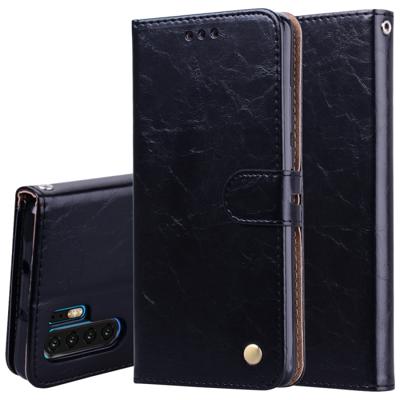 Business stijl olie Wax textuur horizontale Flip lederen case voor Huawei P30 Pro met houder & kaartsleuven & portemonnee (zwart)