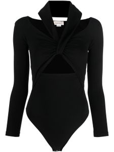 Alexander McQueen cut-out halterneck bodysuit - Noir