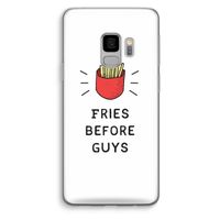 Fries before guys: Samsung Galaxy S9 Transparant Hoesje