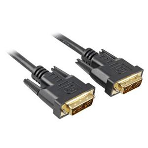 Sharkoon 3m DVI-D to DVI-D (18+1) DVI kabel Zwart