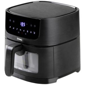 DOMO DO542FR Airfryer 1350 W Timerfunctie, Met display, Oververhittingsbeveiliging, Anti-aanbaklaag Zwart