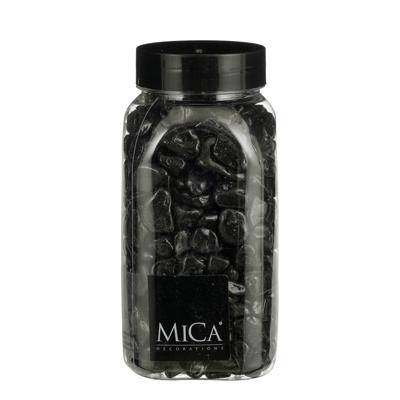 Mica Decorations decoratie stenen - 650ml - zwart mix - hobby steentjes Mica Decorations decoratie stenen - 650ml - zwart mix - hobby steentjes