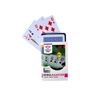 1x Speelkaarten plastic poker/bridge/kaartspel in box   -