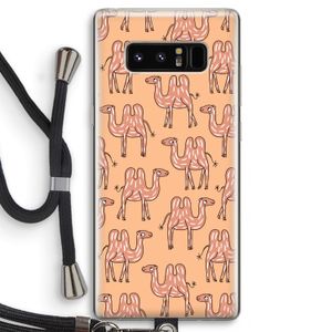 Kameel: Samsung Galaxy Note 8 Transparant Hoesje met koord