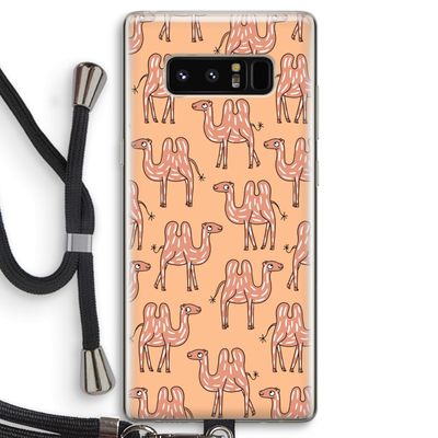 Kameel: Samsung Galaxy Note 8 Transparant Hoesje met koord