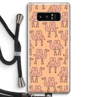 Kameel: Samsung Galaxy Note 8 Transparant Hoesje met koord