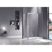 Marenza Neptune Douchecabine - 120x90cm - met schuifdeur - 8mm veiligheidsglas - anti kalk - gepolijst zilver sw491381/sw491394