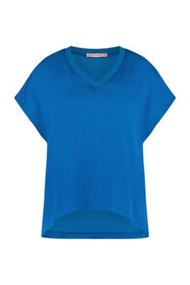 Elzi satin shirt - cobalt - 07082