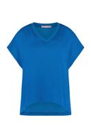 Elzi satin shirt - cobalt - 07082