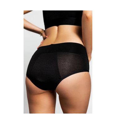 Boyshort low rise maat L zwart teen period