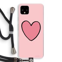 Hartje: Pixel 4 XL Transparant Hoesje met koord