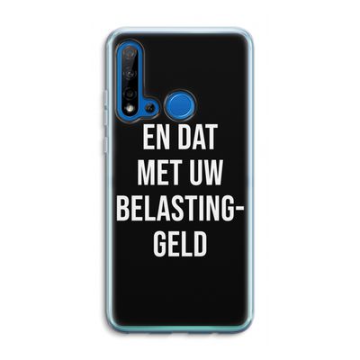 Belastinggeld - Zwart: Huawei P20 Lite (2019) Transparant Hoesje