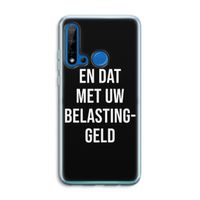 Belastinggeld - Zwart: Huawei P20 Lite (2019) Transparant Hoesje