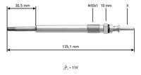 Gloeibougie VALEO, Spanning (Volt)11V, u.a. für Opel, Vauxhall, BMW