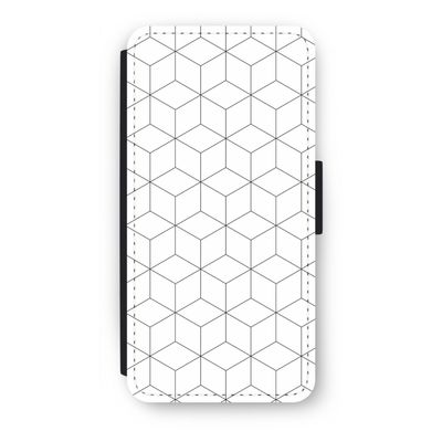 Zwart-witte kubussen: iPhone SE 2020 Flip Hoesje