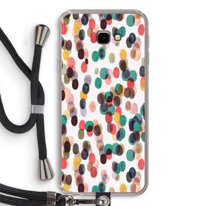 Tropical Dots: Samsung Galaxy J4 Plus Transparant Hoesje met koord