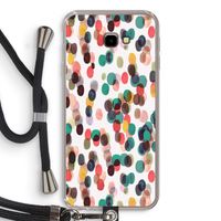 Tropical Dots: Samsung Galaxy J4 Plus Transparant Hoesje met koord Tropical Dots: Samsung Galaxy J4 Plus Transparant Hoesje met koord